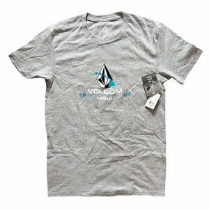 NWT Men’s Volcom Maui 1991 Logo Graphic T Shirt Gray Surf Skate - Medium